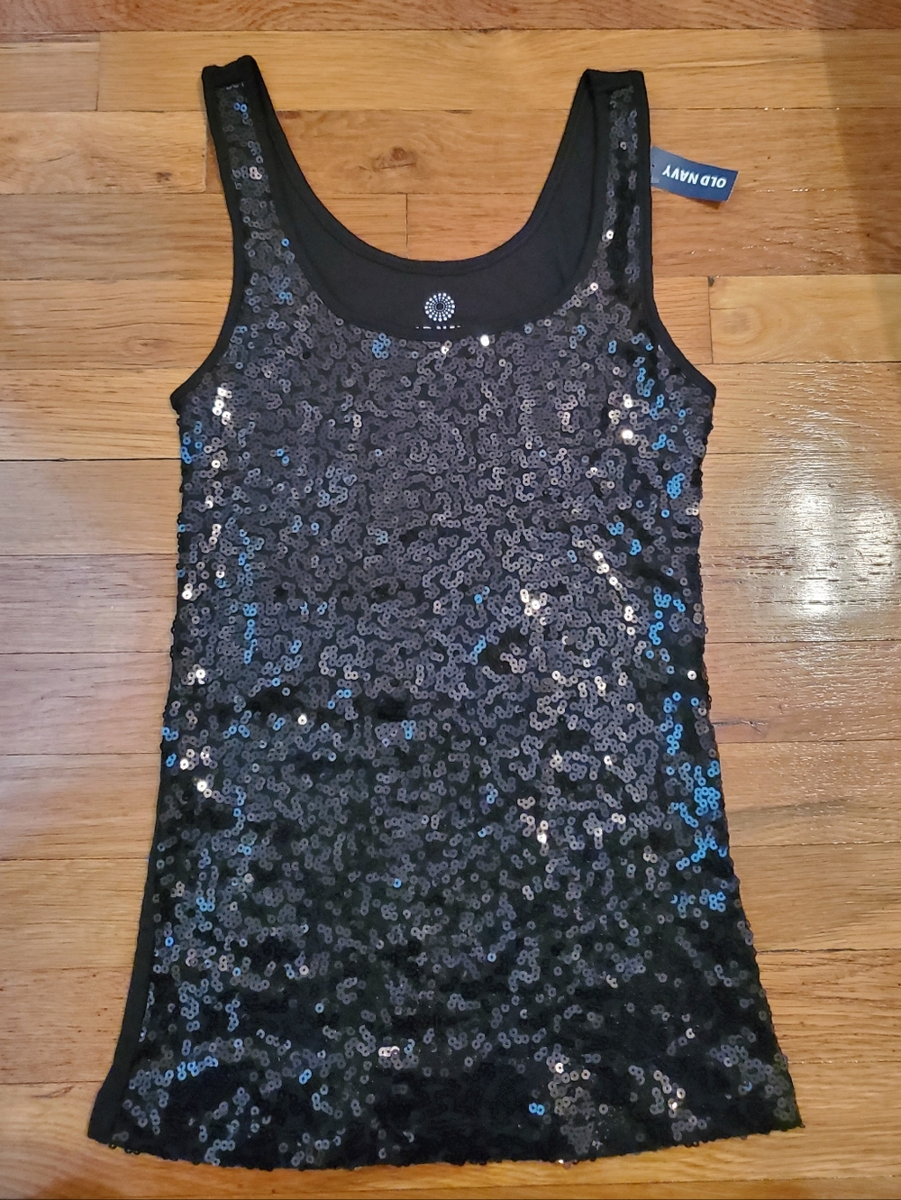 NWT - Old Navy Black Sequin Tank Top Size Small